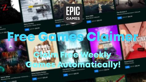 Automatically claim free games with epicgames.